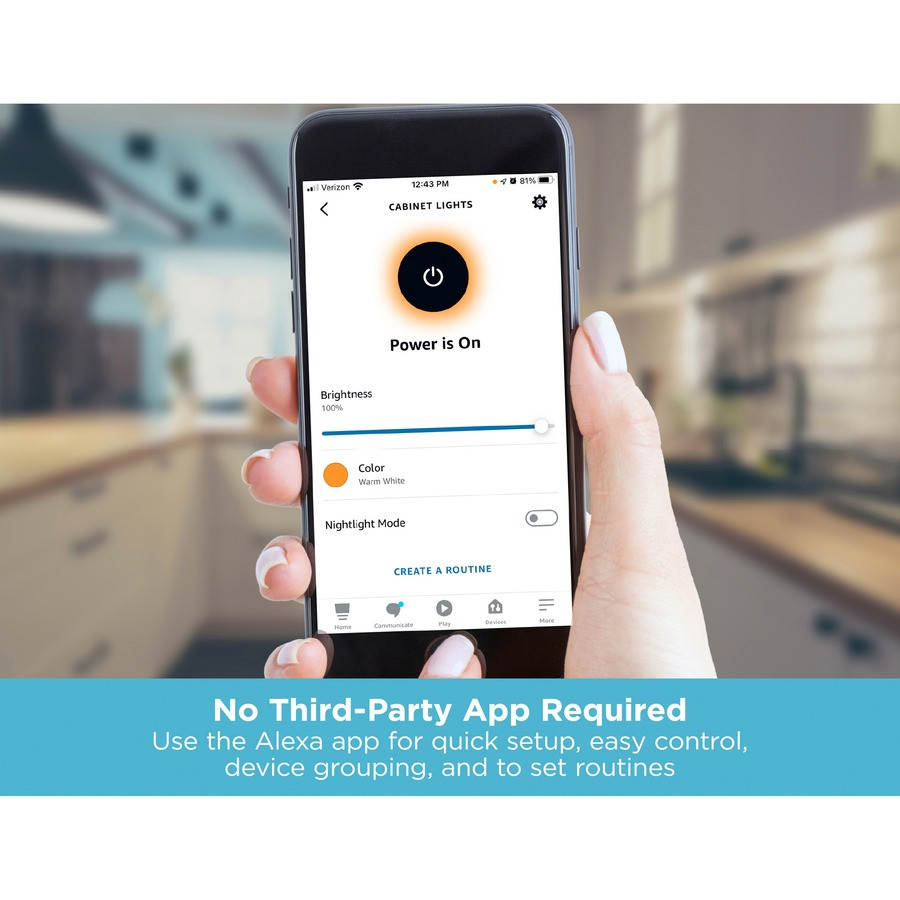 Amax Inc Bostitch LEDUC91CCTAC Bostitch Smart Under Cabinet Lighting Kit