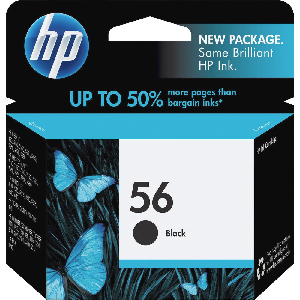 HP Inc. HP C6656AN HP 56 (C6656AN) Original Inkjet Ink Cartridge - Black - 1 Each