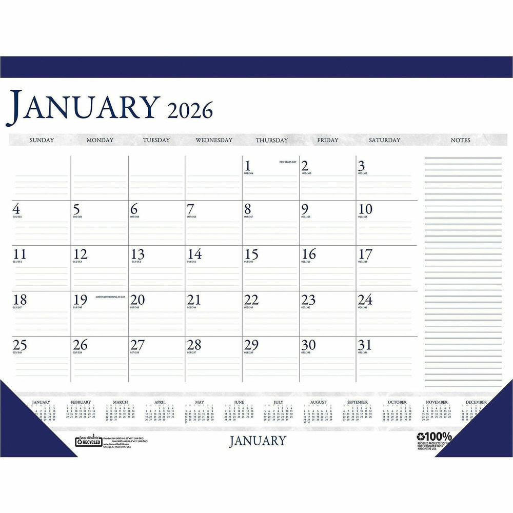 House of Doolittle 1646 House of Doolittle Small Blocks 12-Month Desk Pad