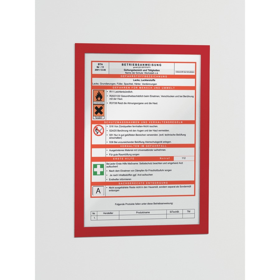 Durable Office Products Corp. DURABLE 476803 DURABLE&reg; DURAFRAME&reg; Self-Adhesive Magnetic Letter Sign Holder