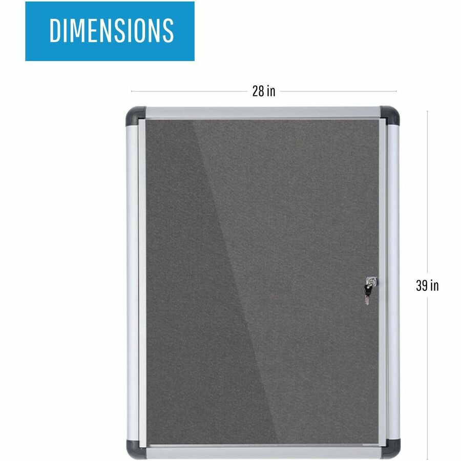 Bi-silque S.A MasterVision VT630103690 MasterVision Magnetic Gray Fabric Enclosed Board