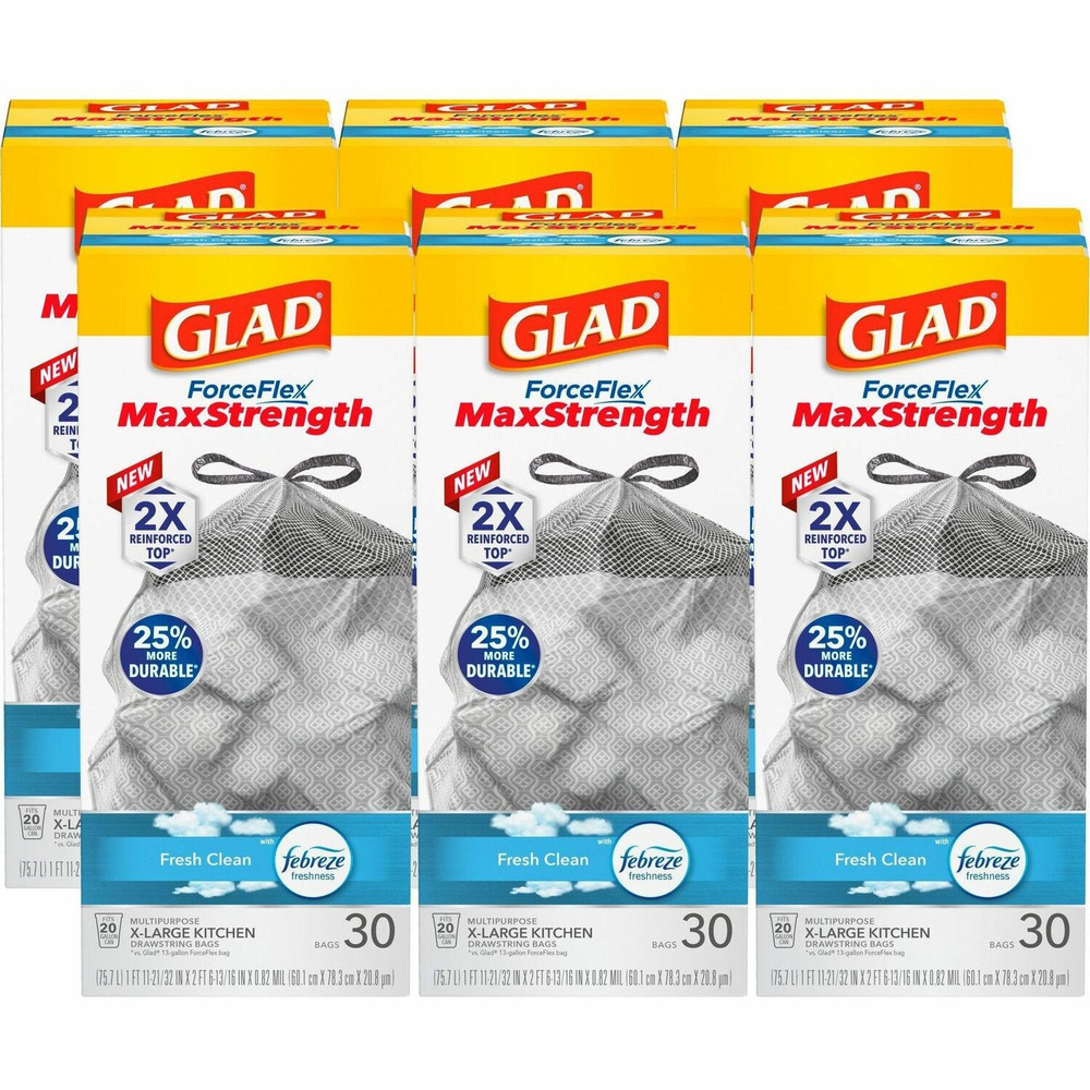 The Clorox Company Glad 78913CT Glad ForceFlexPlus X-Large Kitchen Drawstring Bags