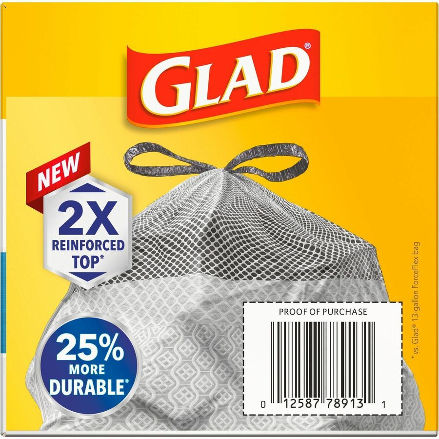 The Clorox Company Glad 78913CT Glad ForceFlexPlus X-Large Kitchen Drawstring Bags