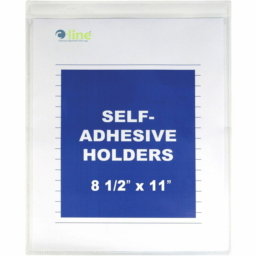 C-Line Products, Inc C-Line 70911 C-Line Self-Adhesive Poly Shop Ticket Holders, Welded