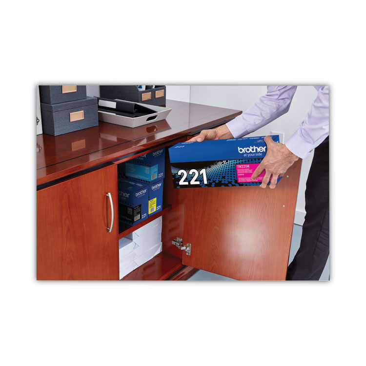 BROTHER INTL. CORP. TN221M TN221M Toner, 1,400 Page-Yield, Magenta