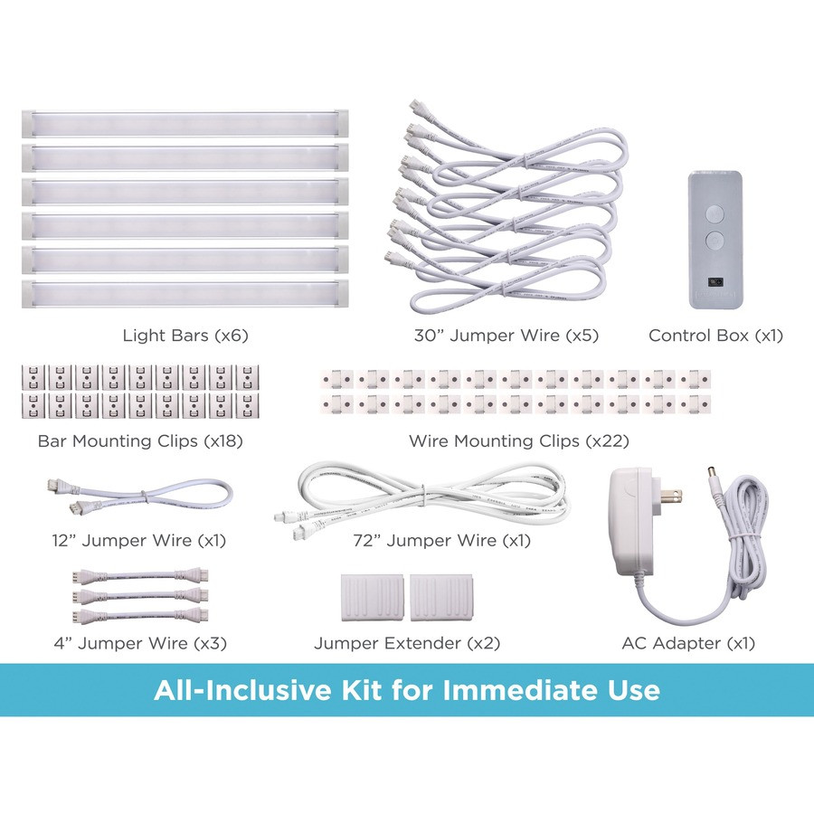 Amax Inc Bostitch LEDUC96CCTAC Bostitch Smart Under Cabinet Lighting Kit