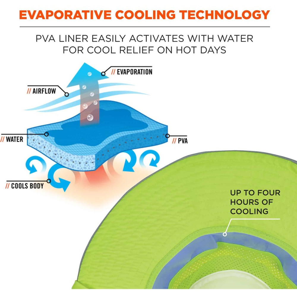 Tenacious Holdings, Inc Chill-Its 12591 Chill-Its 8935CT HI-Vis Ranger Sun Hat - PVA Cooling
