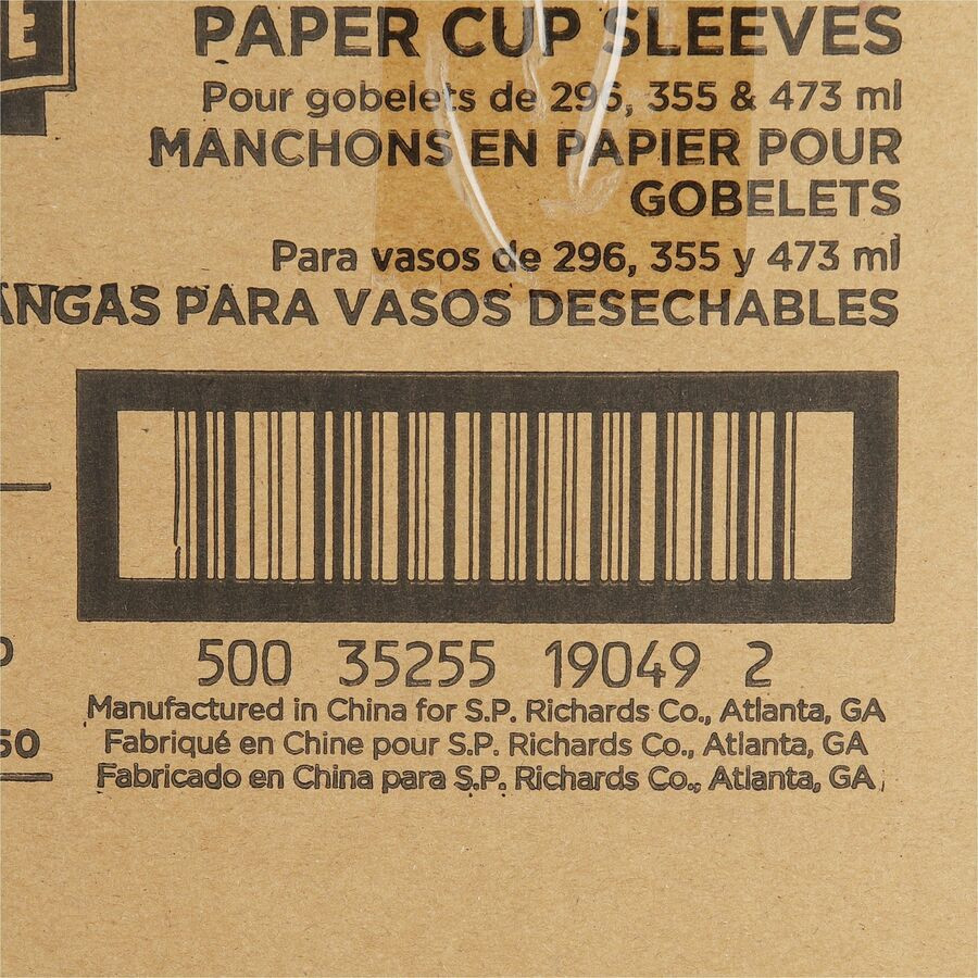 Genuine Joe 19049CT Genuine Joe Protective Corrugated Cup Sleeves