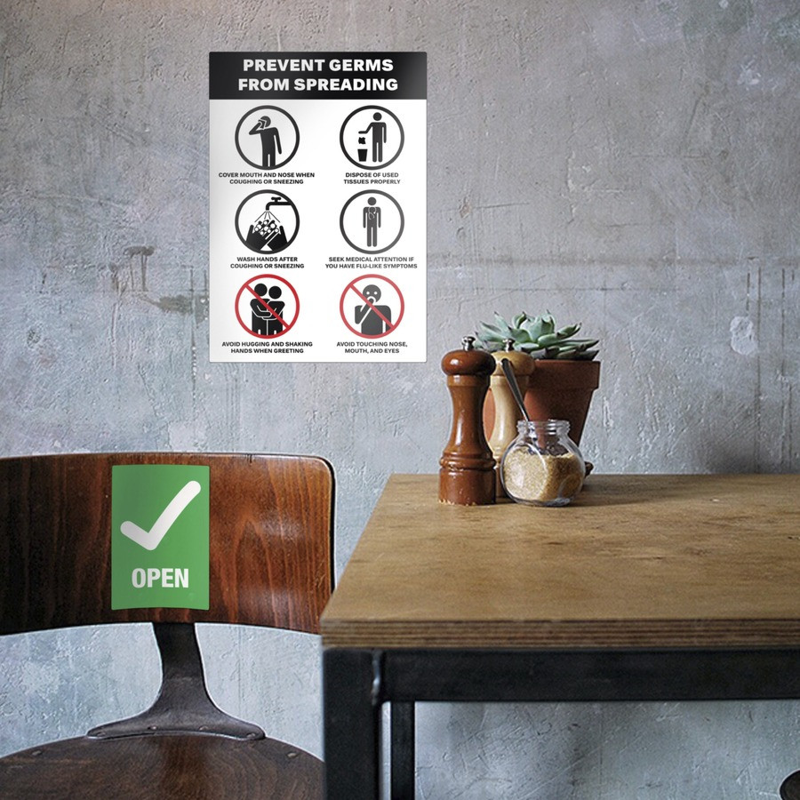 Avery Avery&reg; 83070 Avery&reg; Surface Safe OPEN/CLOSED Table/Chair Decals