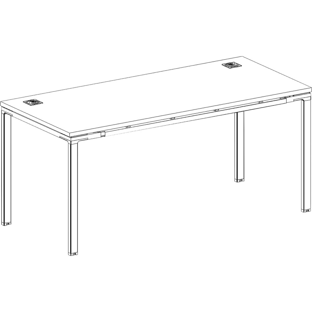 Norstar Office Products Inc Boss SGSD001201 Boss Desk with 2 Round Grommets Norstar Office Products Inc Boss SGSD001201 Boss Desk with 2 Round Grommets