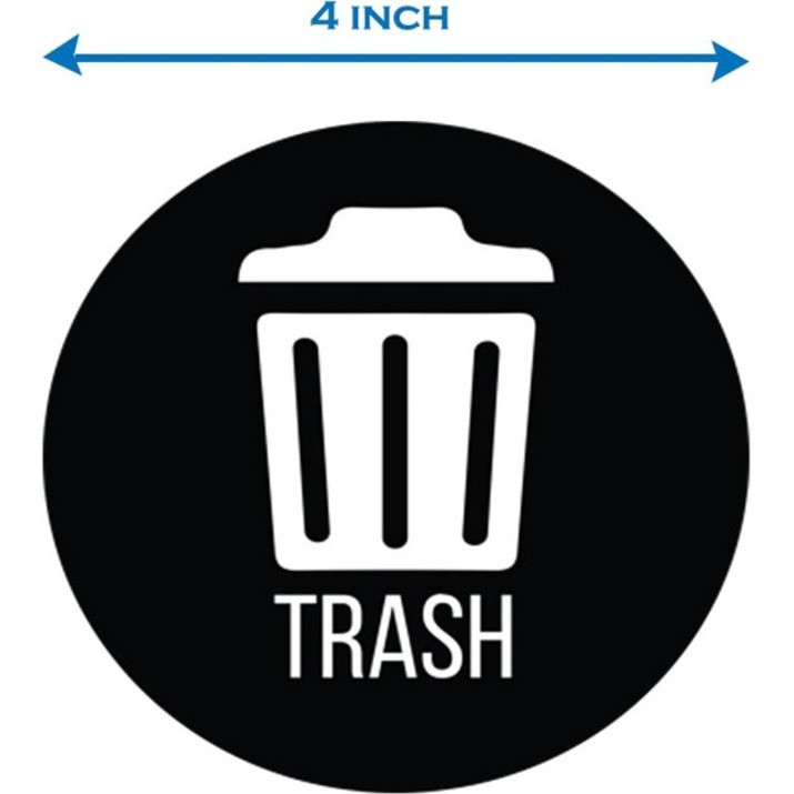 HLS Commercial HLSKERTRASH3 HLS Commercial Refuse Bin Icon Sticker