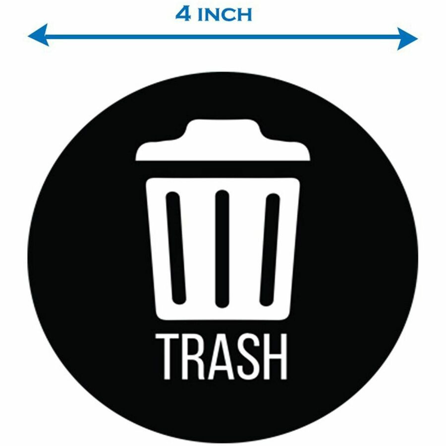 HLS Commercial HLSKERTRASH3 HLS Commercial Refuse Bin Icon Sticker