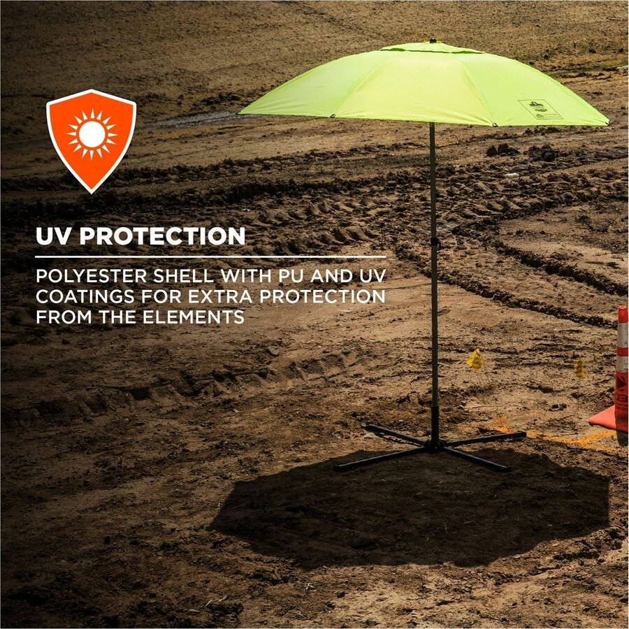 Tenacious Holdings, Inc Ergodyne 12969 Ergodyne SHAX 6199 Lightweight Work Umbrella and Stand Kit