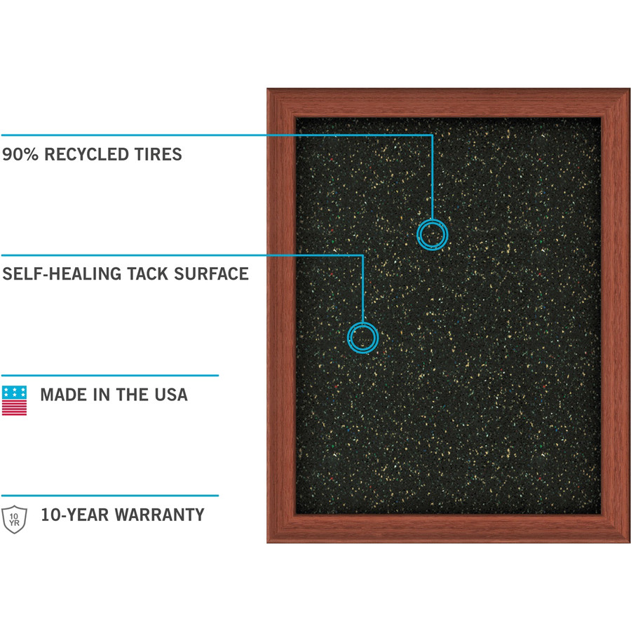 Ghent Manufacturing, Inc Ghent ATR412-CF Ghent Recycled Bulletin Board with Aluminum Frame