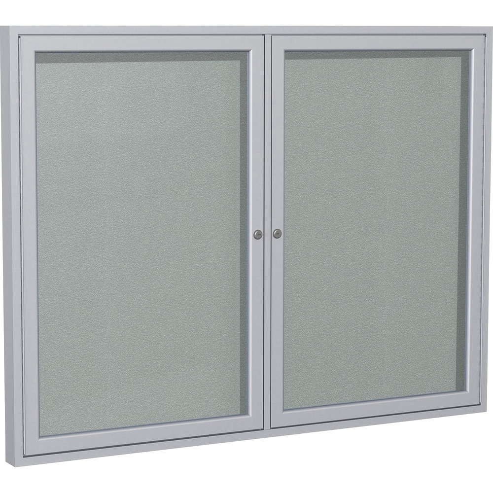 Ghent Manufacturing, Inc Ghent PA24860VX193 Ghent 2 Door Enclosed Vinyl Bulletin Board with Satin Frame