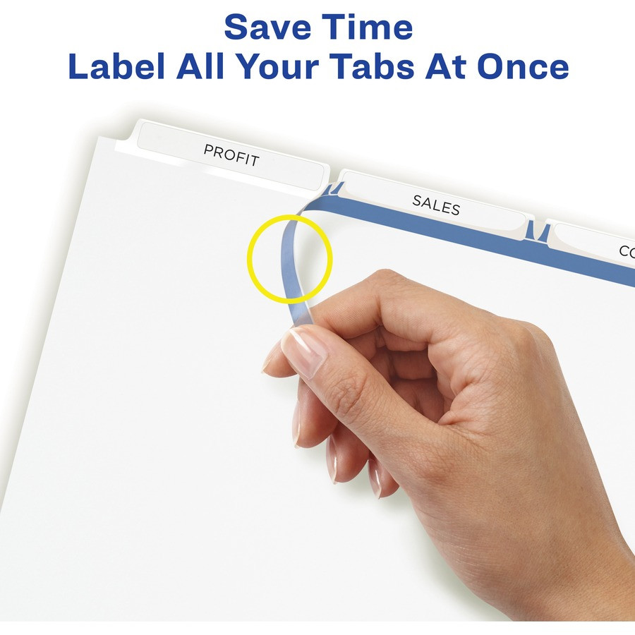 Avery Avery&reg; LSK3B Avery&reg; Print & Apply Clear Label Dividers - Index Maker Easy Apply Label Strip