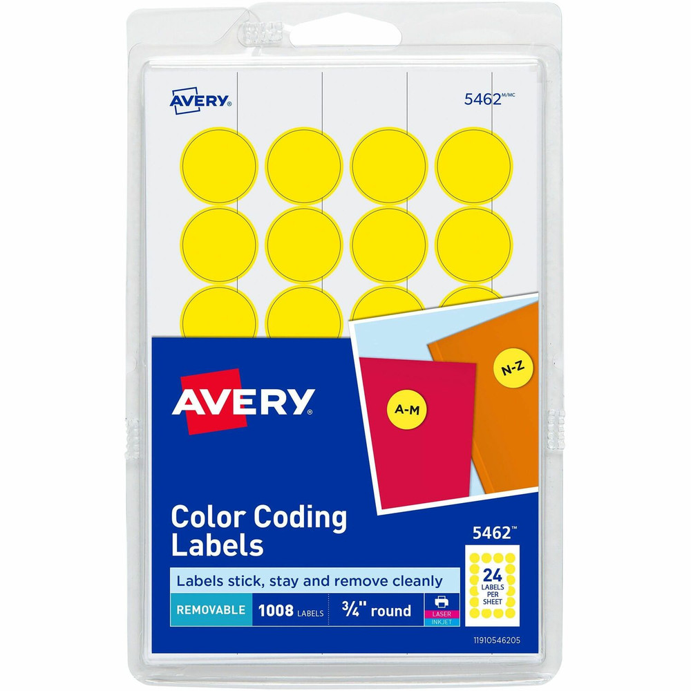 Avery Avery&reg; 05462 Avery&reg; 3/4" Round Removable Color Coding Labels