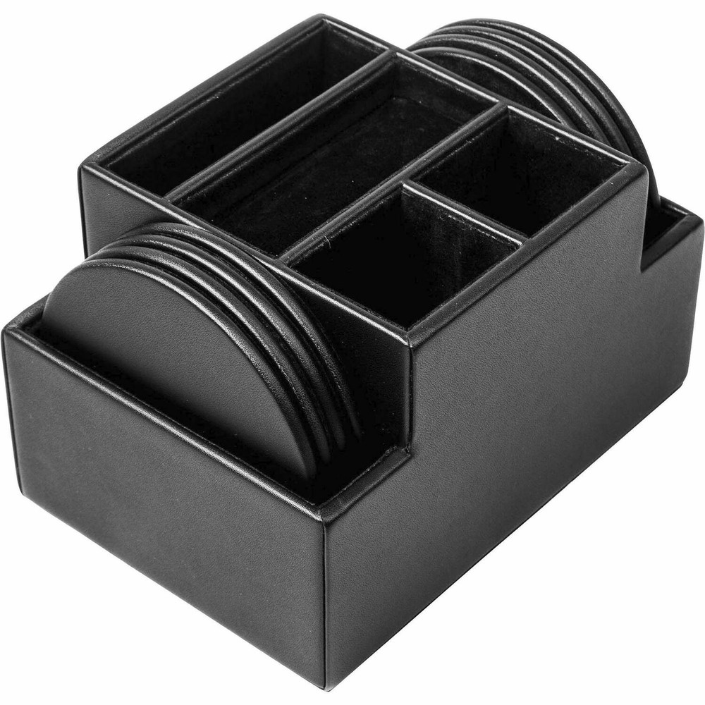 Dacasso Limited, Inc Dacasso A1058 Dacasso Leather Round Coaster Set