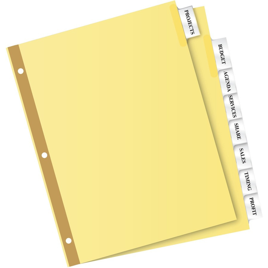 Avery Avery&reg; CI2138C Avery&reg; Big Tab Insertable Dividers - Reinforced Gold Edge