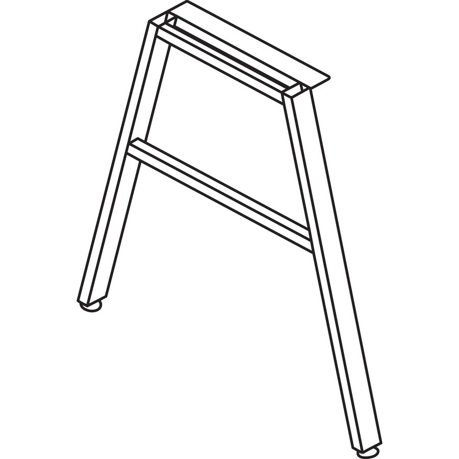 The HON Company HON HONLPLLEG24ABLK HON Mod HLPLLEG24A Worksurface A-Leg