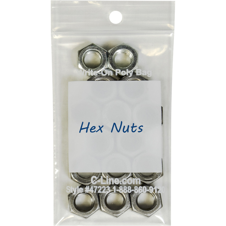 C-Line Products, Inc C-Line 47223 C-Line Write-On Poly Bags