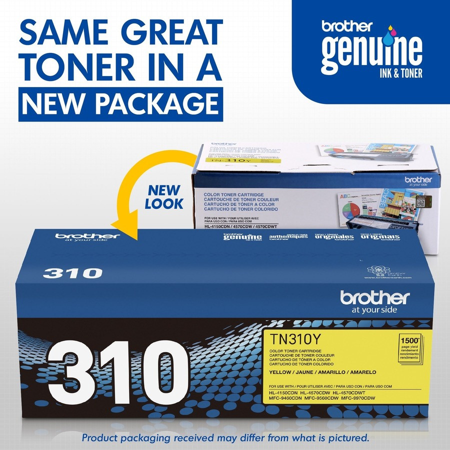 Brother Industries, Ltd Brother TN310Y Brother Genuine TN310Y Yellow Toner Cartridge