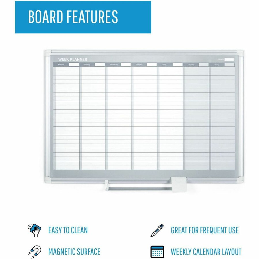 Bi-silque S.A MasterVision GA0396830 MasterVision Dry-erase Magnetic Planning Board