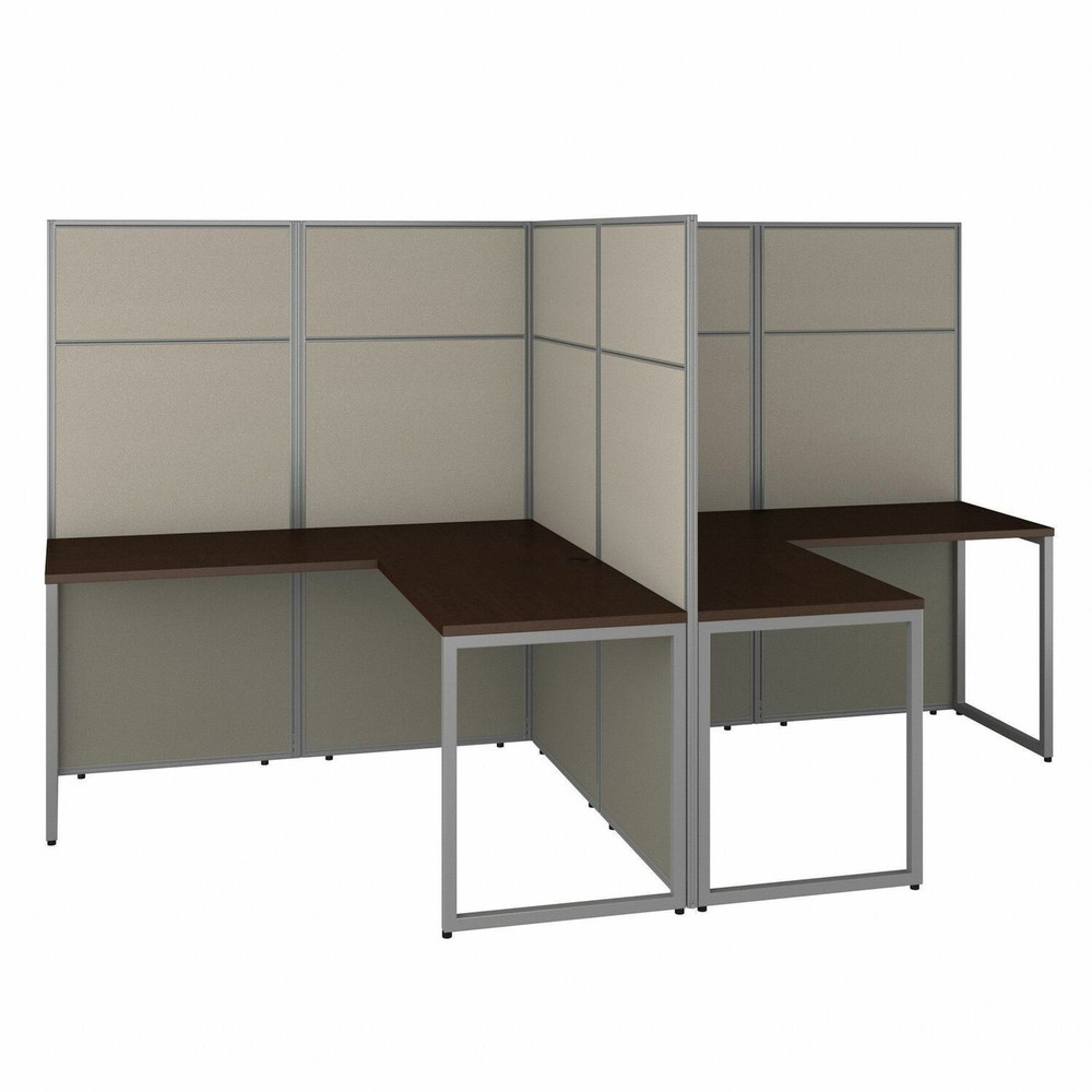 Bush Industries, Inc Bush Business Furniture EODH560MR-03K Bush Business Furniture Easy Office 60W 2 Person L Shaped Cubicle Desk Workstation with 66H Panels