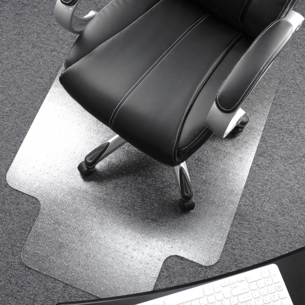 Floortex Cleartex 1113423LR Ultimat&reg; Polycarbonate Lipped Chair Mat for Carpets up to 1/2" - 48" x 53"
