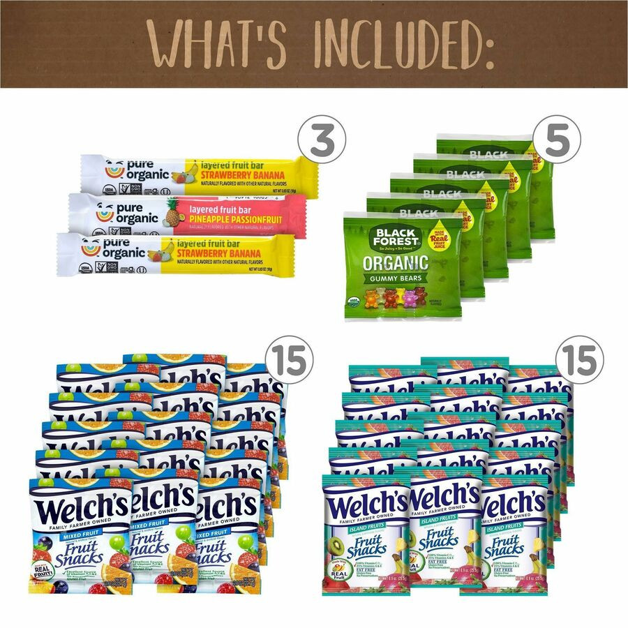 Green Rabbit Snack Box Pros 70000112 Snack Box Pros Fruit Snacks Variety Box