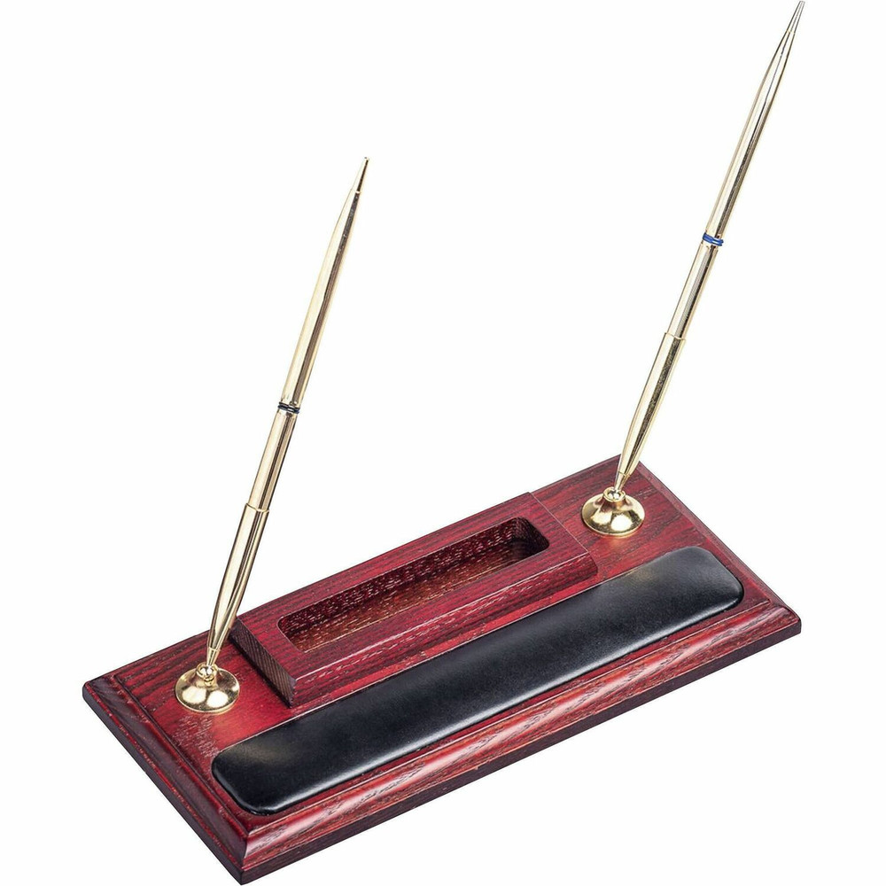 Dacasso Limited, Inc Dacasso A8012 Dacasso Rosewood & Leather Pen Stand/Cell Phone Holder