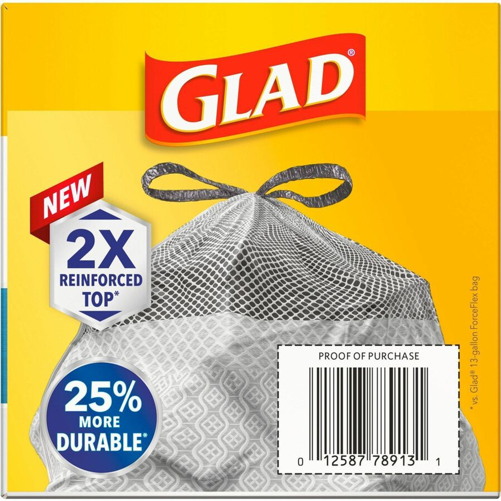The Clorox Company Glad 78913PL Glad ForceFlexPlus X-Large Kitchen Drawstring Bags