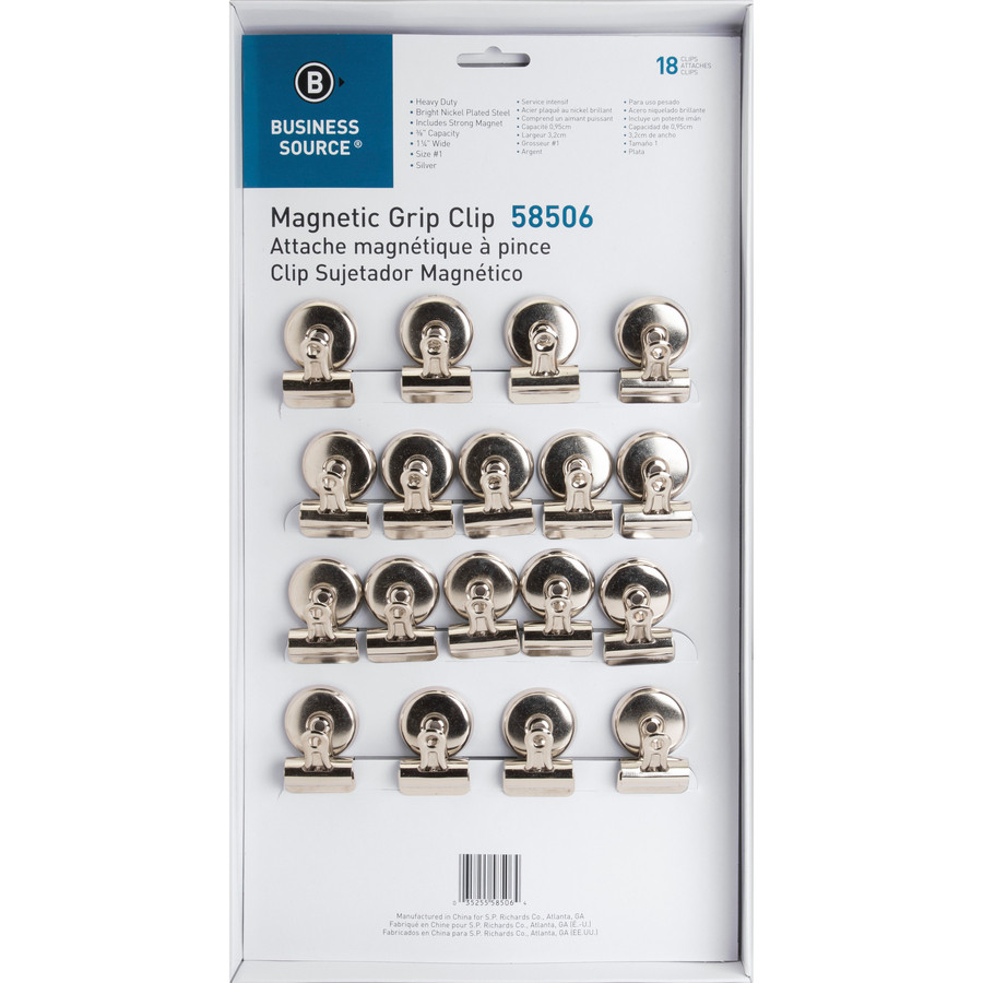 Business Source 58506 Business Source Magnetic Grip Clips Pack