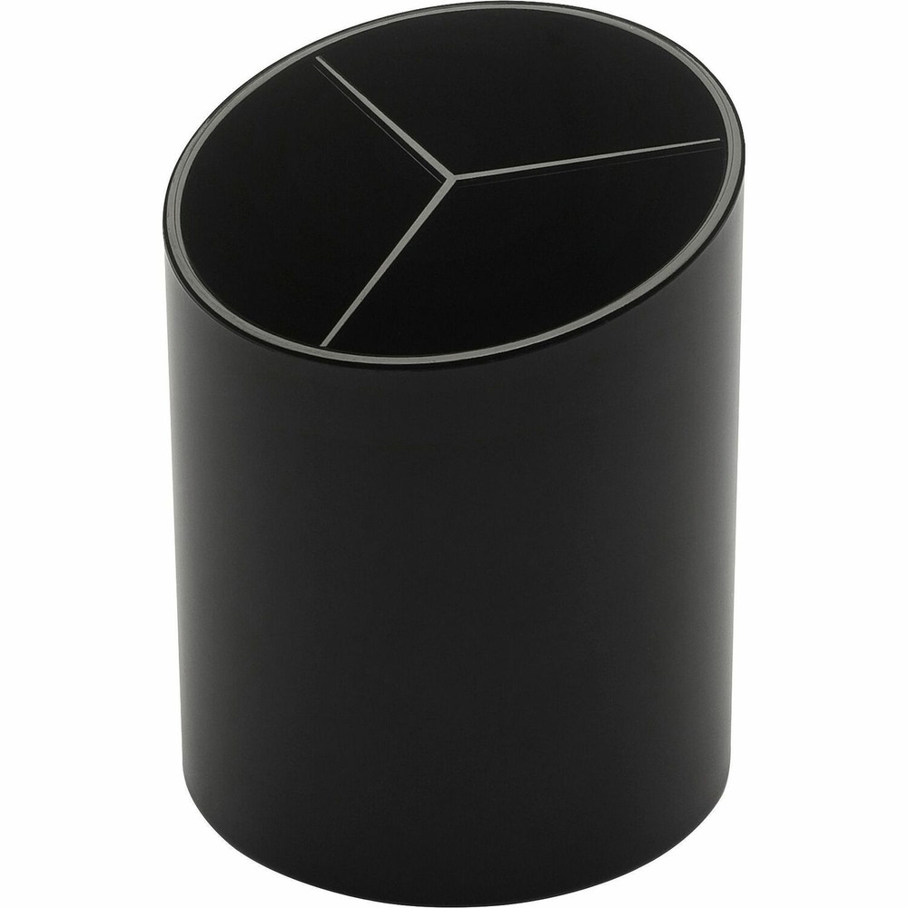 Business Source 32355 Business Source Large 3-Compartment Plastic Pencil Cup