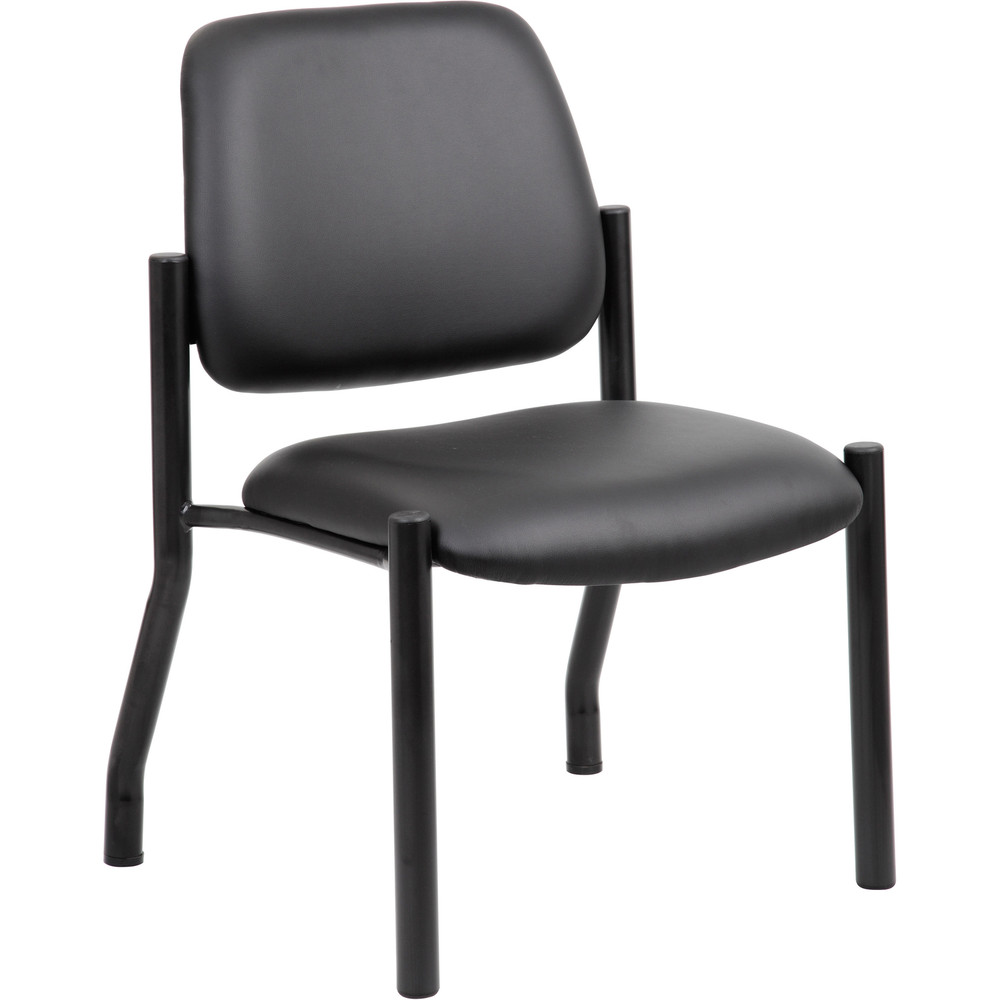 Norstar Office Products Inc Boss B9595AM-BK Boss Antimicrobial Armless Guest Chair, 300 lb. Weight Capacity