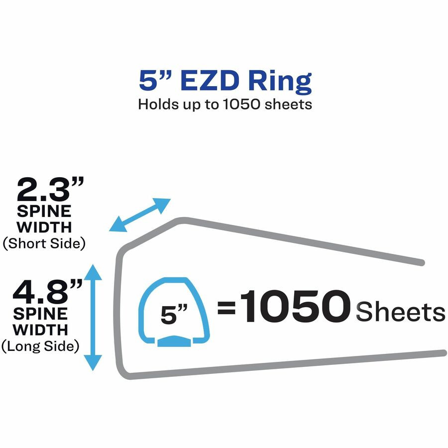 Avery Avery&reg; 79817 Avery&reg; Heavy-Duty View Pacific Blue 5" Binder (79817)