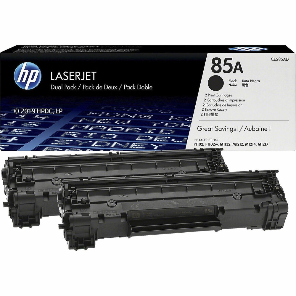 HP Inc. HP CE285AD HP 85A 2-pack Black Original LaserJet Toner Cartridges