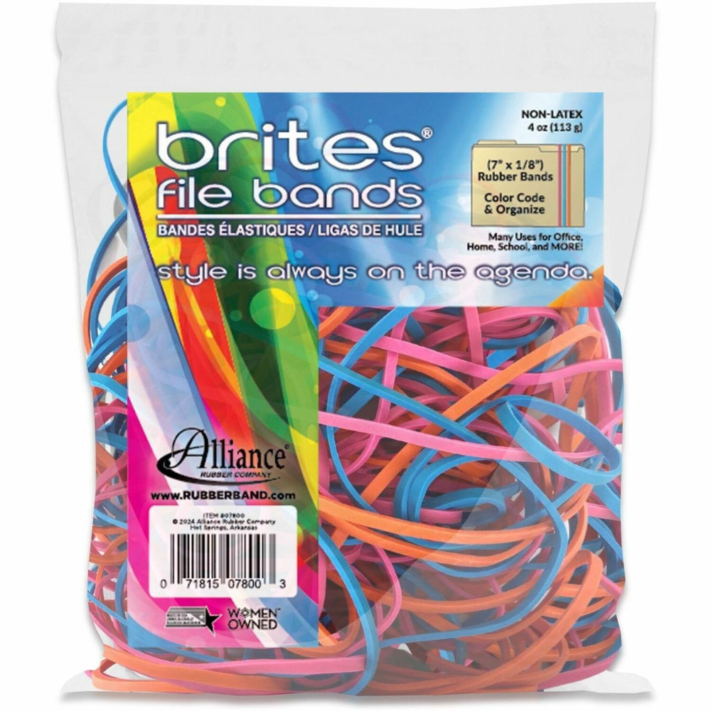 Alliance Rubber Company Brites 07800 Brites File Bands