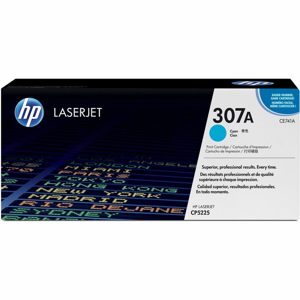 HP Inc. HP CE741A HP 307A (CE741A) Original Laser Toner Cartridge - Single Pack - Cyan - 1 Each
