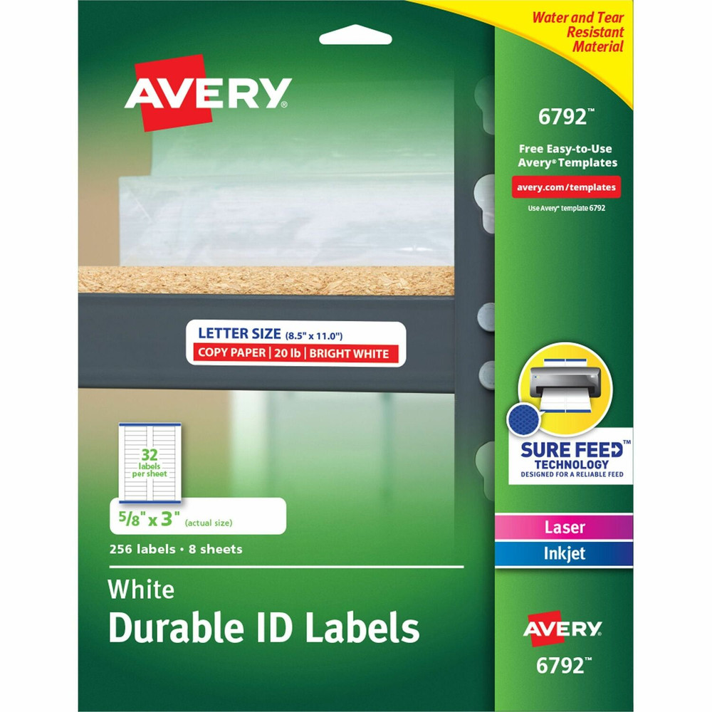 Avery Avery&reg; 06792 Avery&reg; Permanent Durable ID Labels with Sure Feed(R) Technology