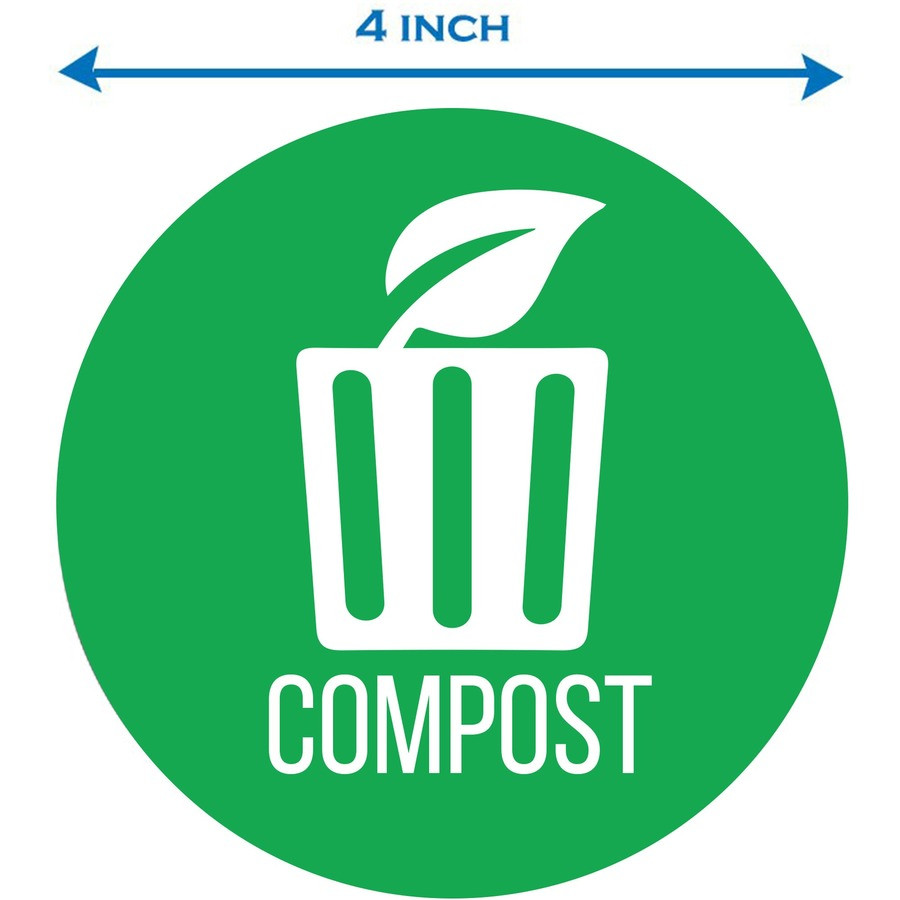 HLS Commercial HLSKERCCOMP3 HLS Commercial Refuse Bin Icon Sticker
