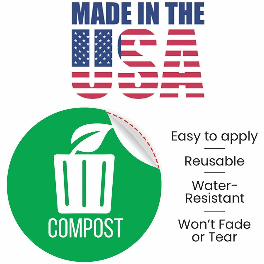 HLS Commercial HLSKERCCOMP3 HLS Commercial Refuse Bin Icon Sticker