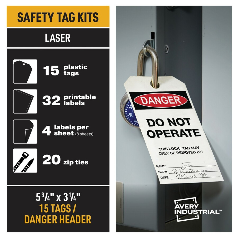 Avery Avery&reg; 62404 Avery&reg; UltraDuty Hazard Warning Tag Kit