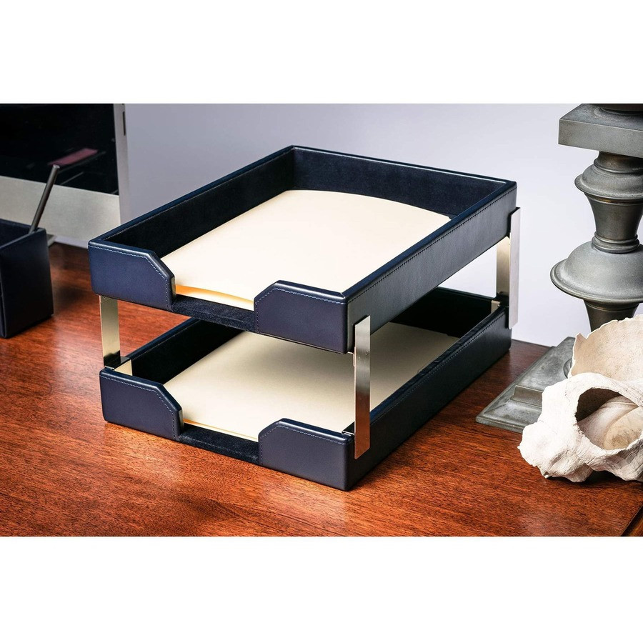 Dacasso Limited, Inc Dacasso A5022 Dacasso Bonded Leather Double Letter Trays