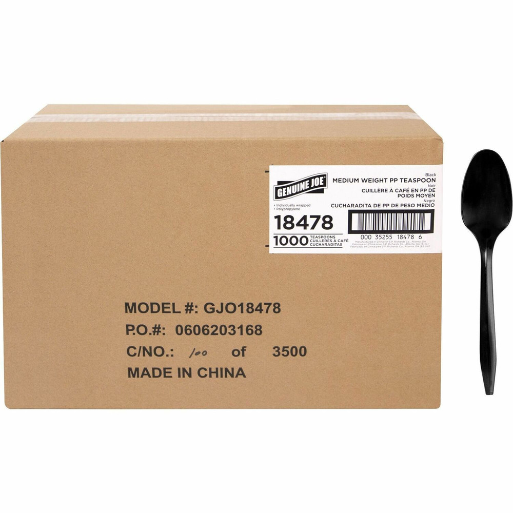 Genuine Joe 18478 Genuine Joe Medium-weight Individually Wrapped Teaspoons