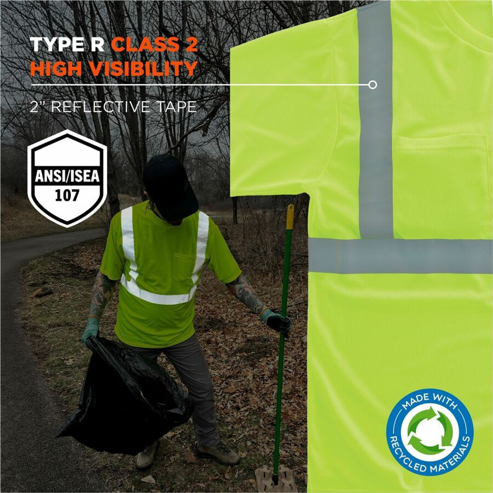 Tenacious Holdings, Inc Ergodyne 21539 Ergodyne 8289-ECO Recycled Hi-Vis T-Shirt Tenacious Holdings, Inc Ergodyne 21539 Ergodyne 8289-ECO Recycled Hi-Vis T-Shirt