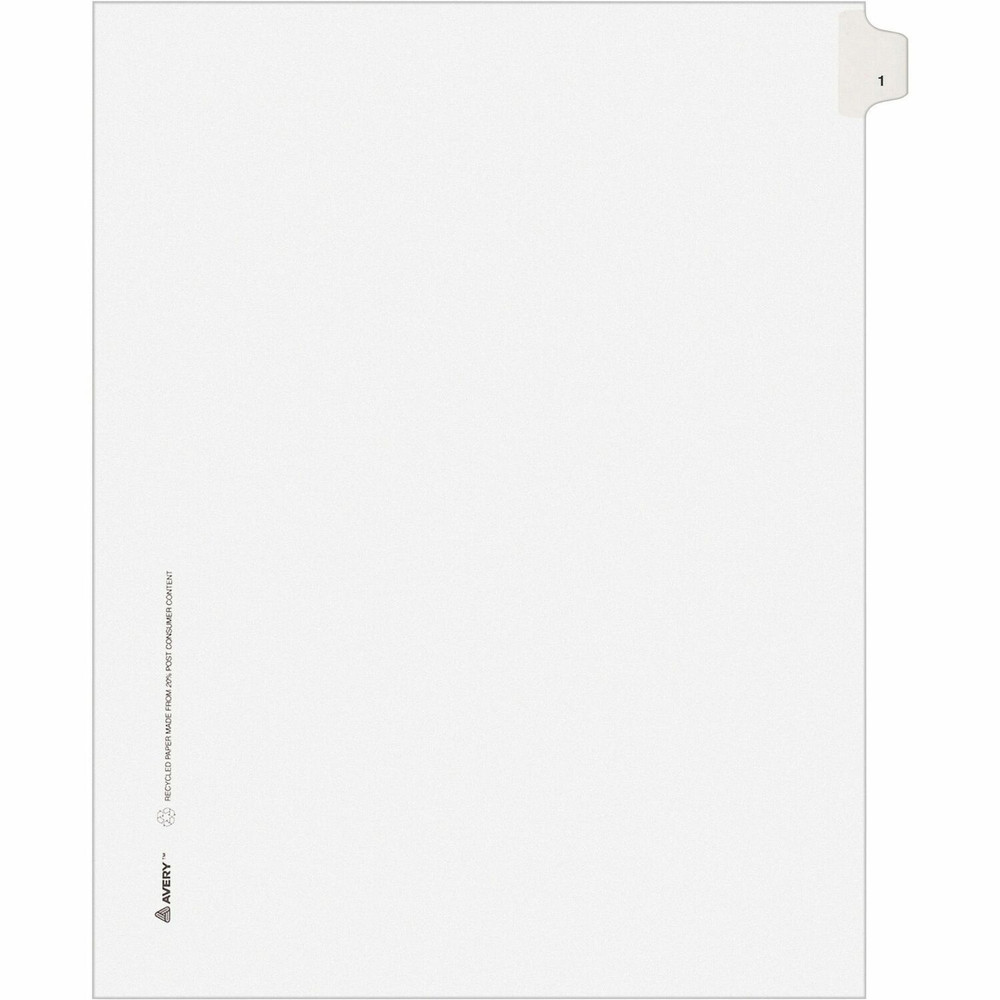 Avery Avery&reg; LGLTS1 Avery&reg; Individual Legal Exhibit Dividers - Avery Style - Unpunched