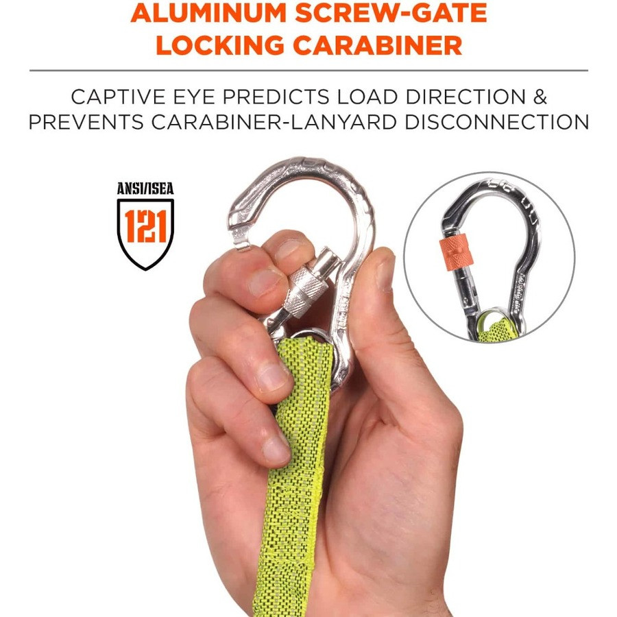 Tenacious Holdings, Inc Squids 19205 Squids 3100-100pk Single Carabiner Tool Lanyard - 10lbs