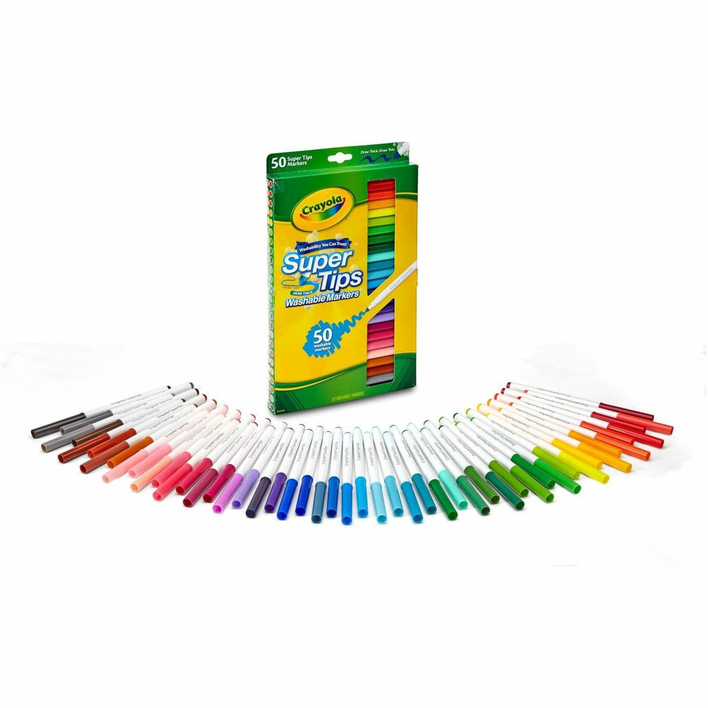 Crayola, LLC Crayola 58-5050 Crayola Super Tips 50-count Washable Markers