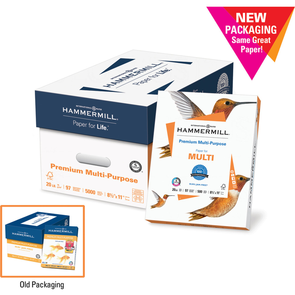 International Paper Company Hammermill 105810 Hammermill Premium Multipurpose Paper- 5 Ream - White